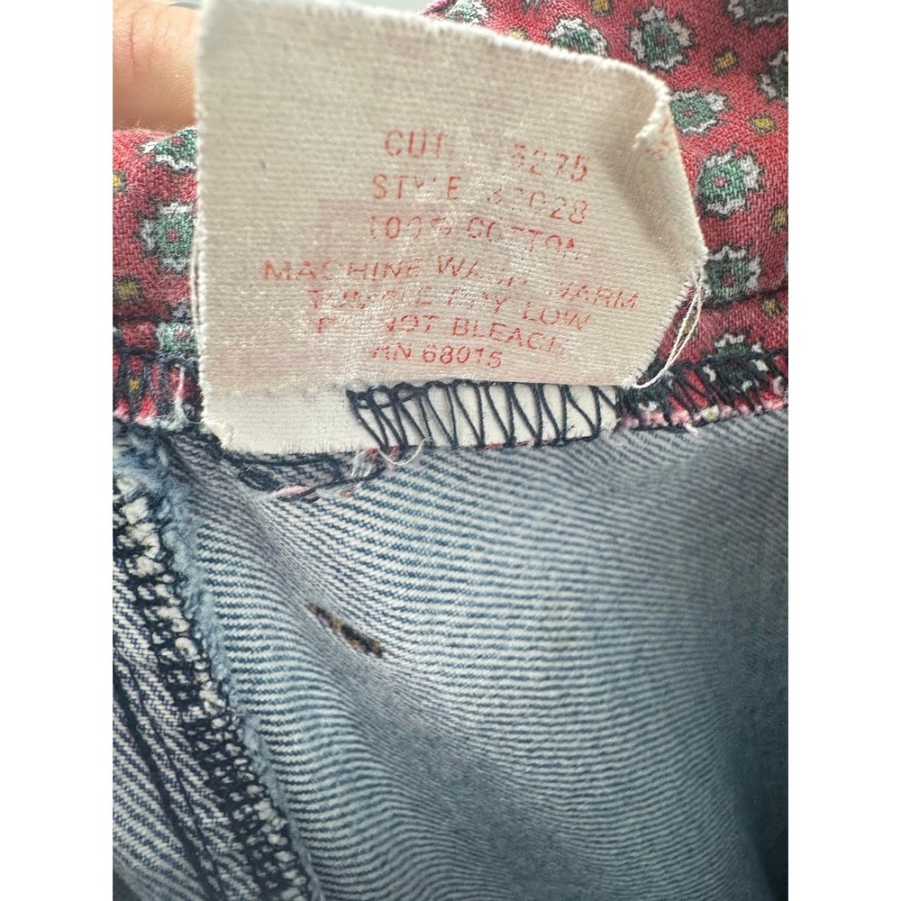 Vintage Bongo High Rise Jeans Striped Pattern Blue/White Size 9 Cropped - Picture 8 of 8